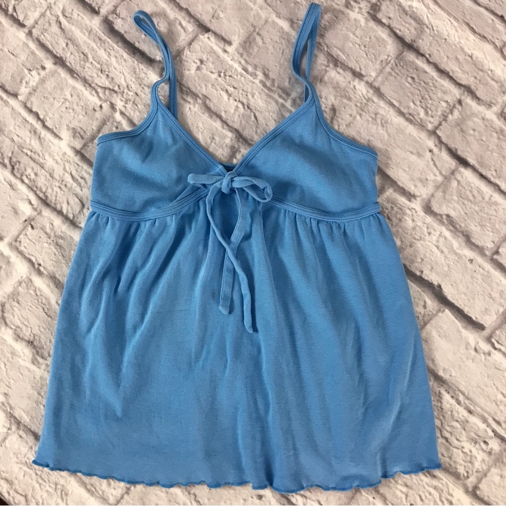 NWOT Victoria’s Secret Moda Cotton Babydoll Cami Tank Blue Small